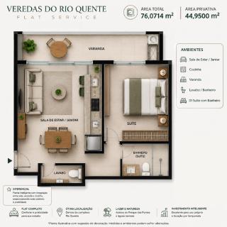 Flat Veredas Rio Quente-GO - 8