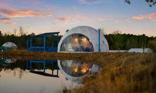 Incredi-Dome w Hot Tub on Pond Broken Bow - 0