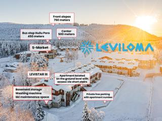 Leviloma - 21m2 A - Levi majoitus loma-asunto Levistar huoneisto - Levi accommodation Levistar apartment - 7