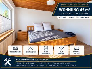 Ferienwohnung mit 2 Schlafzimmern - ideal für Monteure und Geschäftsreisende -  - 6