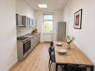 6-Personen Apartment ideal für Monteure, Berufstätige, langfristige Aufenthalte - Einzelbetten, Self Check-in, Küche, Waschmaschine - 5