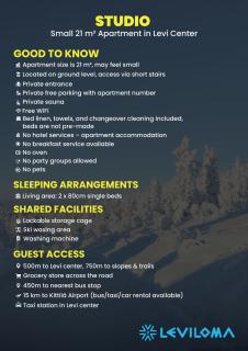 Leviloma - 21m2 B - Levi majoitus loma-asunto Levistar huoneisto - Levi accommodation Levistar apartment - 6