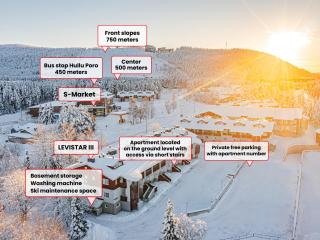 Leviloma - 21m2 B - Levi majoitus loma-asunto Levistar huoneisto - Levi accommodation Levistar apartment - 7
