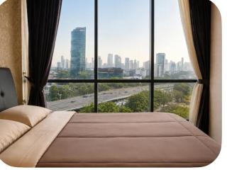 KUNINGAN mall connected 2 bedroom With balcony LOCATED in PRESTIGIOUS AREA AT NEWTONE 2 TOWER BRAND NEW STYLISH DESIGN ELEVATED STAY - 9