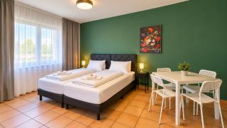 CROWN LIVING Babylon Studios Lustenau - Studios nahe Messe und Schweizer Grenze, WLAN, kostenloser Parkplatz, Self Check-in, ideal für Geschäftsreisende und Feriengäste - 7