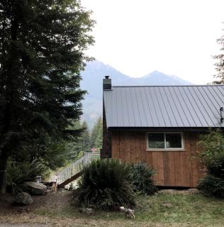Rustic Mountain Cabin with Cozy River Rock Fireplace in Baring, Washington - 2