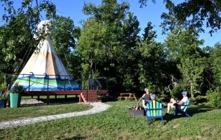 Charming Flip Flop Tipi Glamping with a Private Fire Pit Near the Licking River in Salt Lick, Kentucky - 5