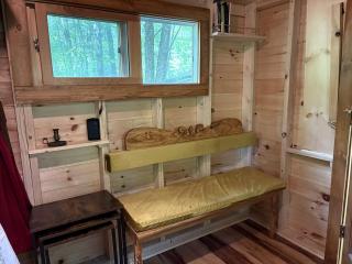 Rustic Off-Grid Wagon With Cozy Outdoor Fireplace Stay in Red Creek, New York - 2