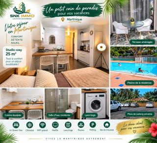 Studio à Sainte-Marie Studio Calme-Bord de mer avec Piscine - 0