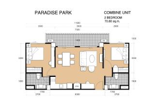 Paradise Park 810-811 resort minimum stay 29 nights - Jomtien Beach - 4