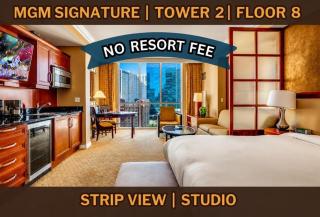 MGM Signature Tower 2 8th Floor 2-Suite Strip View Balcony No Resort Fee - 3