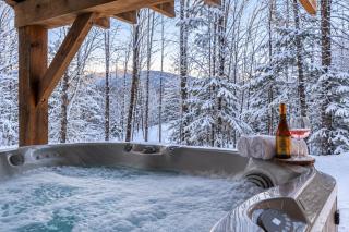 NEW! Timber Chalet w/ Hot Tub • Forest Views - 9