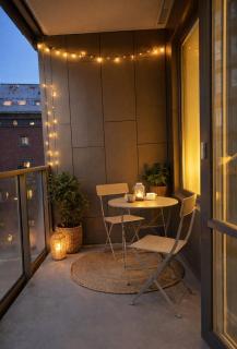 Modern studio apartment with balcony in Stockholm City - 1