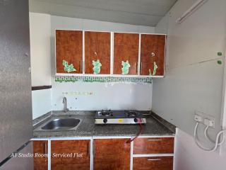 A1 Studio Room Serviced Apartment Muscat Seeb Dar Al Hoboor Flat Private Kitchen Bathroom Free Parking WiFi Ground Floor أ1غرفة استديو شقة مفروشة مسقط السيب دار الحبور مطبخ حمام مواقف مجانية واي فاي الدور ا - 2