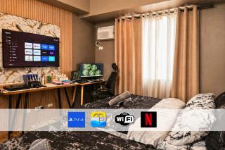28F Avida Riala Tower 1 Modern Studio with PS4, 100Mbps WiFi, Pool Access and Workspace - 0