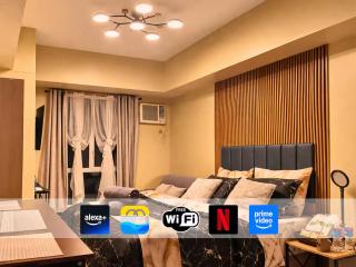 28F Avida Riala Tower 1 Smart Studio with Netflix, Prime, 100Mbps WiFi and Pool access in IT Park - 0