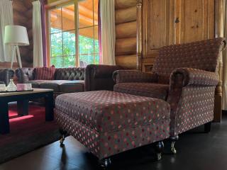 Canadees log home Maple Leaf Lodge met sauna - 4