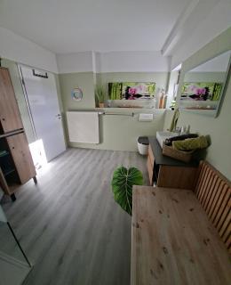 Modernes Appartement nur 5 km von Erfurt, stilvoll komfortabel und perfekt angebunden, Kaffeevollautomat, TV, WLAN, Schlafsofa und Einkaufsmöglichkeiten in der Nähe, hervorragende Anbindung zur A4 und A71, kostenlose öff Parkplätze für PKW und Transporter - 1