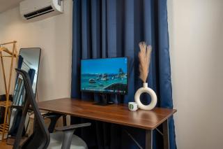 Dual Workstation Lakeside Bungalow and 2 Monitors - 1
