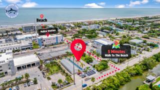 Shark Tank Cocoa Beach - 2 Connected Units - Steps to Beach - Walkable to Dining, Bars and Shops - 3