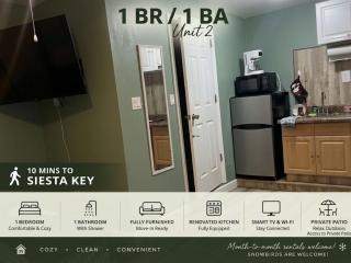 1BR Studio best location, Siesta key, 8mins, 2 People - 0