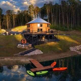 Luray Yurt - World's Largest Yurt - Sleeps 16, Hot Tub, Sauna, Pond - 0