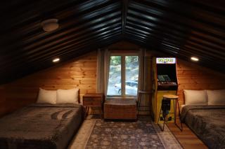 Chasin Turkeys Lakefront Cabin with Hot Tub Arcade Fire Pit - 7