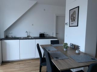 Modern Rooftop Apartment with Balcony & Free Parking - 9