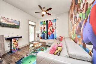 Level Up Houston Mario-Themed 2BR Pool Table - 6