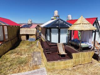 Sunset view of the house in Puno, Peru, Lake Titicaca - 6