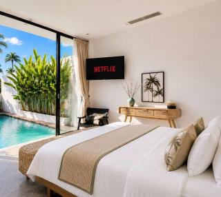 Villa Reif 3, Luxury poolvilla, 2 bedrooms, 100m2, near beach Canggu, quiet location - 8
