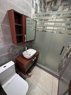 1 bed Guest restroom at Saco Apartments - 4