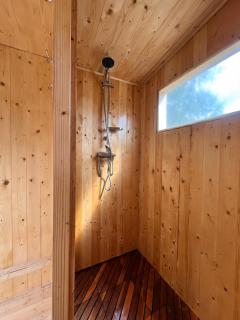 Glamping tent in a forest, lake view - 3