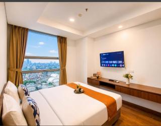 Somerest kencana pondok indah south jakarta selatan luxurious furniture 2 bedroom apartment spacious city view - 0