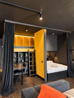 Black Apartment at Obolon Residences - 1