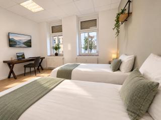 6-Personen Apartment ideal für Monteure, Berufstätige, langfristige Aufenthalte - Einzelbetten, Self Check-in, Küche, Waschmaschine - 0