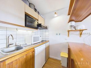 Studio cabine 6 pers, centre station, balcon, lave-vaisselle - 7