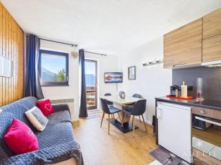 Studio cabine à 80m des pistes avec parking et balcon exposé sud - 0