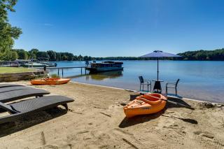 Log Home on Tipsico Lake w/ Beach & Dock - 9