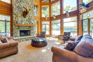 Log Home on Tipsico Lake w/ Beach & Dock - 8