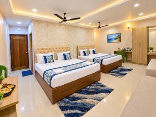 SEA VIEW from rooftop - Hotel Resort NB Grand Near Sea Beach and Shree Jagannath Temple - Restaurant - wifi - Lift - Parking - Power Backup - 0