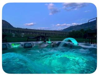 Villa design, jacuzzi privé, vue alpes et vignobles - 8