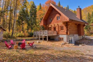 NEW! Log Chalet Hot Tub, Home Gym & Nature Views - 0