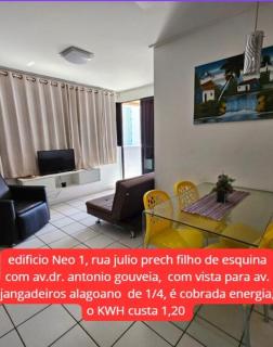 Apartamento confortável Edificio Neo- Na praia de pajuçara- Cobramos energia kwt 1,20 centavos por consumo -apto 318 - 7