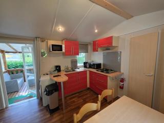 Séjour Normandie, Mobilhome 5P TV belle terrasse couverte wifi climatisation au calme proche rivière - 6