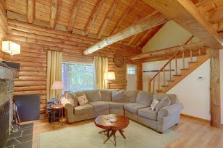 Waterfront Log Cabin w/ Fire Pit in Mayville! - 1