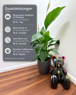 Fewo Zoe - Zentrale City Wohnung - 2 Schlafzimmer - 4 Betten - Küche - Ideal für Familien - 6