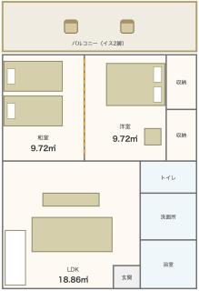 Nakama Condo 1-202 2ベッドルーム アパートメント - 4