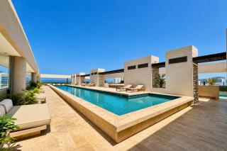 Apartaestudio con vista a la sierra y al mar con piscina, sauna y jacuzzi - 9