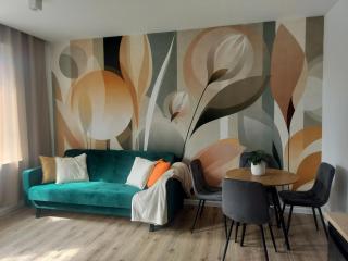 Noclegi Duet House Green Harmony Studio wejście na kod CENTRUM Ptak, Orientarium, Mandoria, Fala, Centrum Zdrowia Matki Polki, bezpłatny parking, klimatyzacja - Pabianice - 2